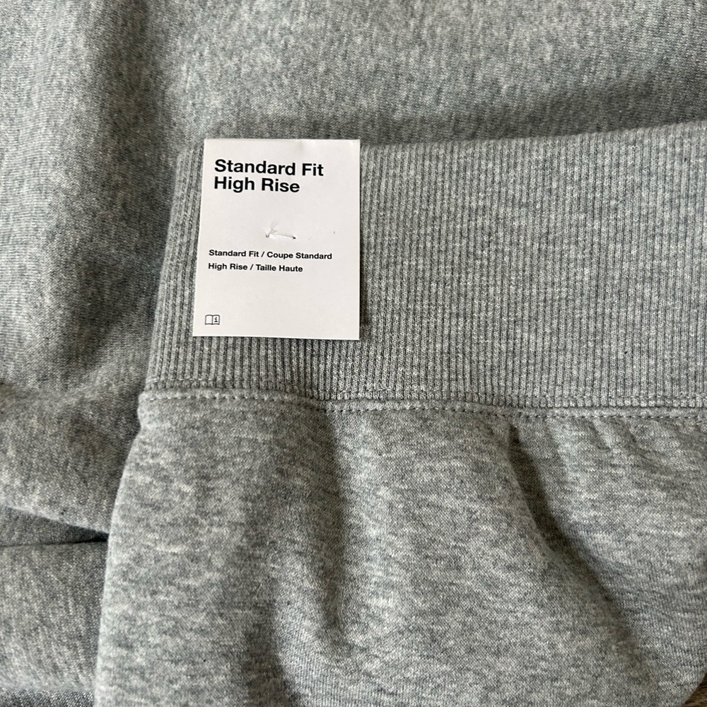 Women's Nike Heather Gray Wide leg Sweatpants Relaxed - Picture 3 of 5